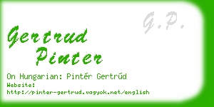 gertrud pinter business card